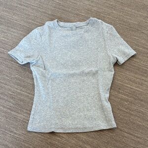Skims Gray Ribbed Women's Top